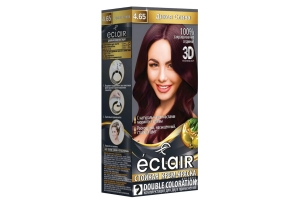 Стойкая крем краска для волос «3D» ECLAIR , тон 4.65 Дикая слива. Артикул: 320724