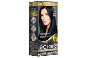 Стойкая крем краска для волос «3D» ECLAIR , тон 2.81 Иссиня-черный. Артикул: 322681
