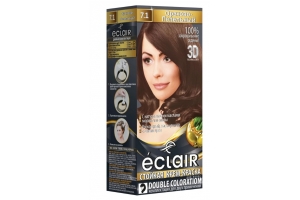 Стойкая крем краска для волос «3D»ECLAIR , тон 7.1 Орехово-пепельный. Артикул: 322698