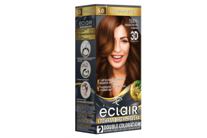 Стойкая крем краска для волос ECLAIR «3D» тон 5.0 Шоколадный . Артикул: /12шт/уп