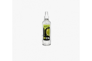 Бутылка цилиндр с пл. дозатором для масла/соусов, OLIVE OIL черно-зел, 330 мл, стекло. Артикул: 01920-00826