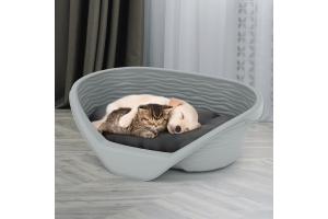 Лежак для кошек и собак пластиковый (серый) (уп.2). Артикул: М8827