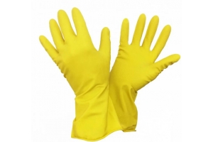 Перчатки латексные Голубушка "Хозяйственные" (Цвет перчатки: Молочный, Размер: XL). Артикул: Малибри