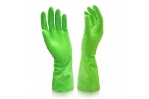 Перчатки латексные Malibri с напылением "Универсальные" Зелёные Размер: XL. Артикул: Малибри