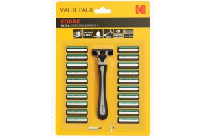 Станок Kodak Disposable Razor Ultra 3 Value pack мужской 3 лезвия 21 смен кассета . Артикул: