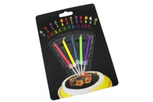 Свечи для торта h-8см цветное пламя (набор 5шт) (Базовый). Артикул: MC-2307582