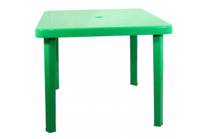 Стол квадратный пластиковый 800*800*750 мм зелёный. Артикул: 05034 Милих