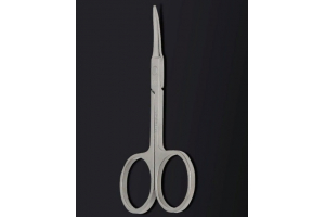 Ножницы для кутикул PREMIUM узкие загнутые 4*18мм/9*4,4*0,3см лого QF серебр блистер QF . Артикул: 7030588