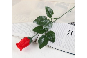 Цветы искусственные «Роза простая» 50 см, красный . Артикул: 428836