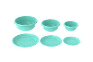 Набор мисок с тарелками-крышками №1 (6 предметов). Артикул: АП 185