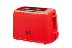 Тостер HomeStar HS-1015, цвет: красный, 650 Вт. Артикул: 106192