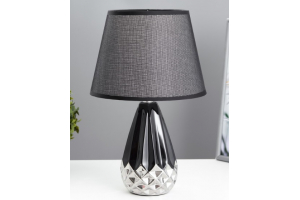 Настольная лампа "Флоренция" Е14 40Вт черно-хромовый 22,5х22,5х35 см RISALUX . Артикул: 9136661