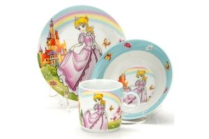 Набор детской посуды из 3 предметов "Принцесса" LR (х12). . Артикул: 23392