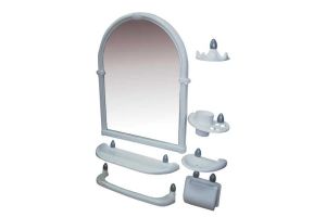 Зеркальный набор для ванной "Олимпия" белое(5). Артикул: РП-861