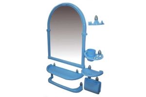 Зеркальный набор д/ванной `Олимпия` бледно голубое(5). Артикул: РП-861
