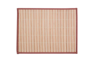 Салфетка сервировочная из бамбука BM-06, цвет: бело-коричневый, подложка: EVA. Артикул: 312351