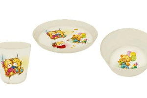 Набор детской посуды Bears (тарелка, миска, стакан) (Базовый)(10). Артикул: ПЦ4115