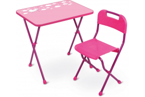 Комплект "Алина" розовый (стол, стул пласт) . Артикул: КА2/Р