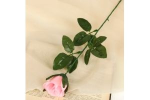 Цветы искусственные Роза 63 см d-5 см розовая (10). Артикул: 482693