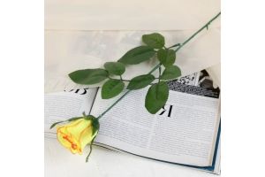 Цветы искусственные роза 53 см d-5 см желто-красная МИКС. Артикул: 482694