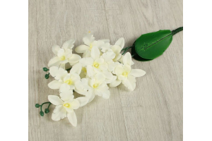 Цветы иск "Орхидея Фаленопсис мультифлора" белая. Артикул: 2337926